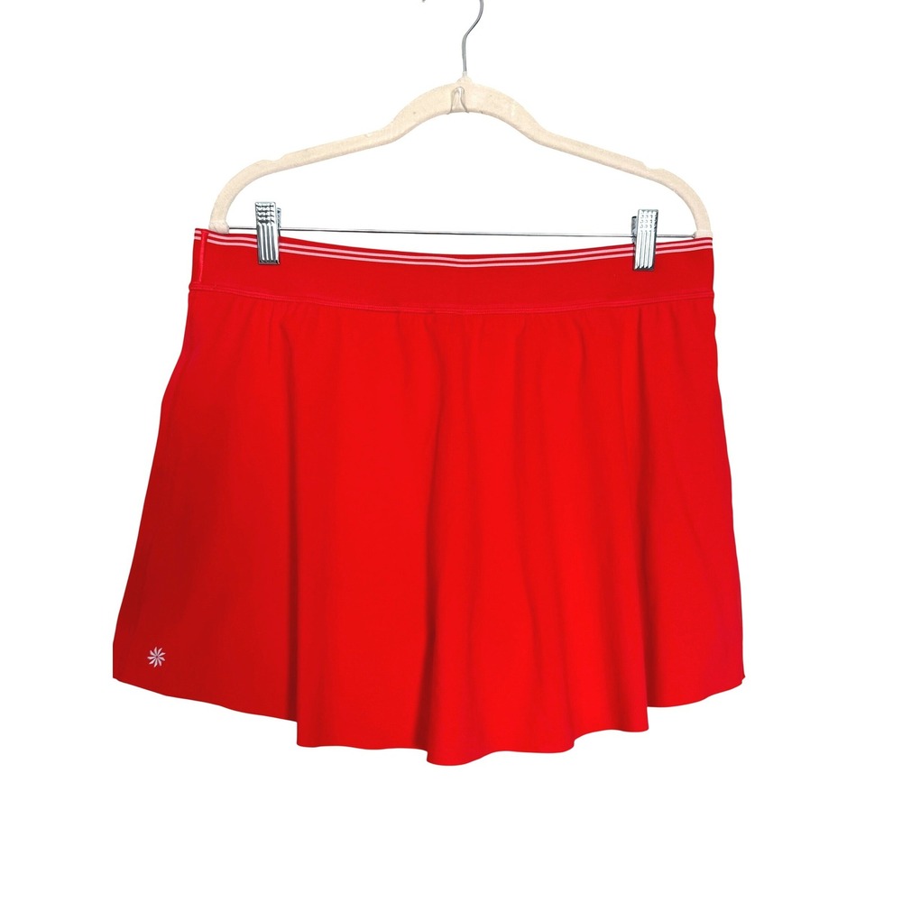 Athleta Ace Advantage Tipped 13.5 Skort Womens XL Red Athletic Tennis Skirt